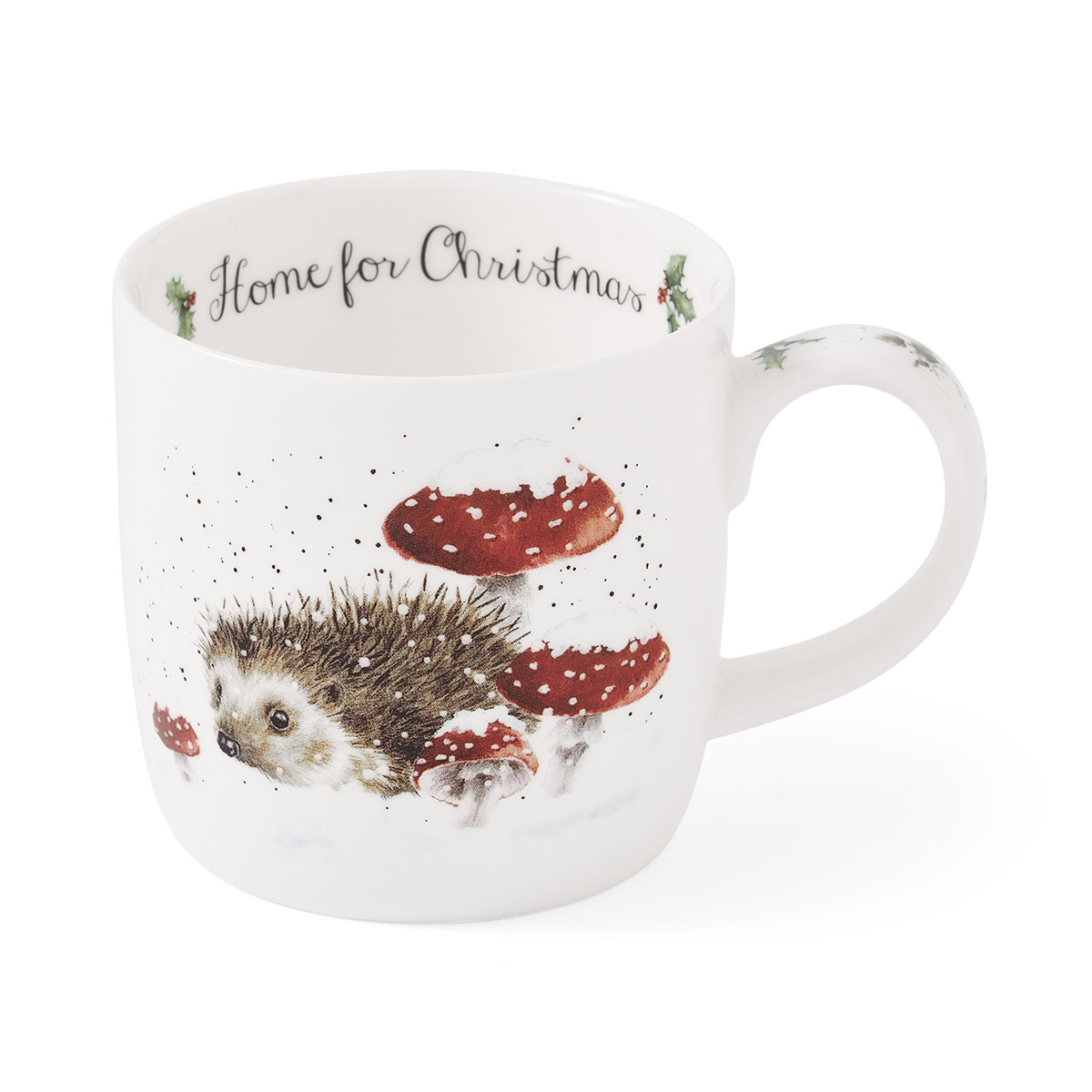 Wrendale Designs Home for Christmas Mug (hedgehog) image number null